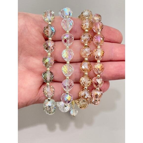 Pink Swarovski Beaded Bracelet - Picture 4 of 10